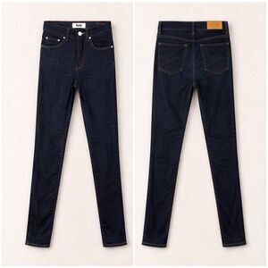 Acne Studios Needle Raw Dark Wash Skinny Jeans 25